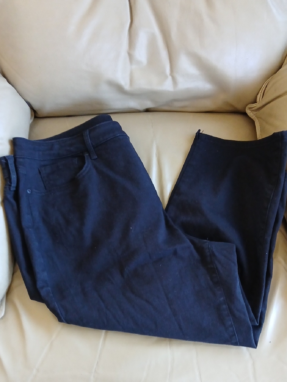 NYDJ Women's BLACK 5-pocket Straight-Leg Capri Jeans 18 Lift x Tuck